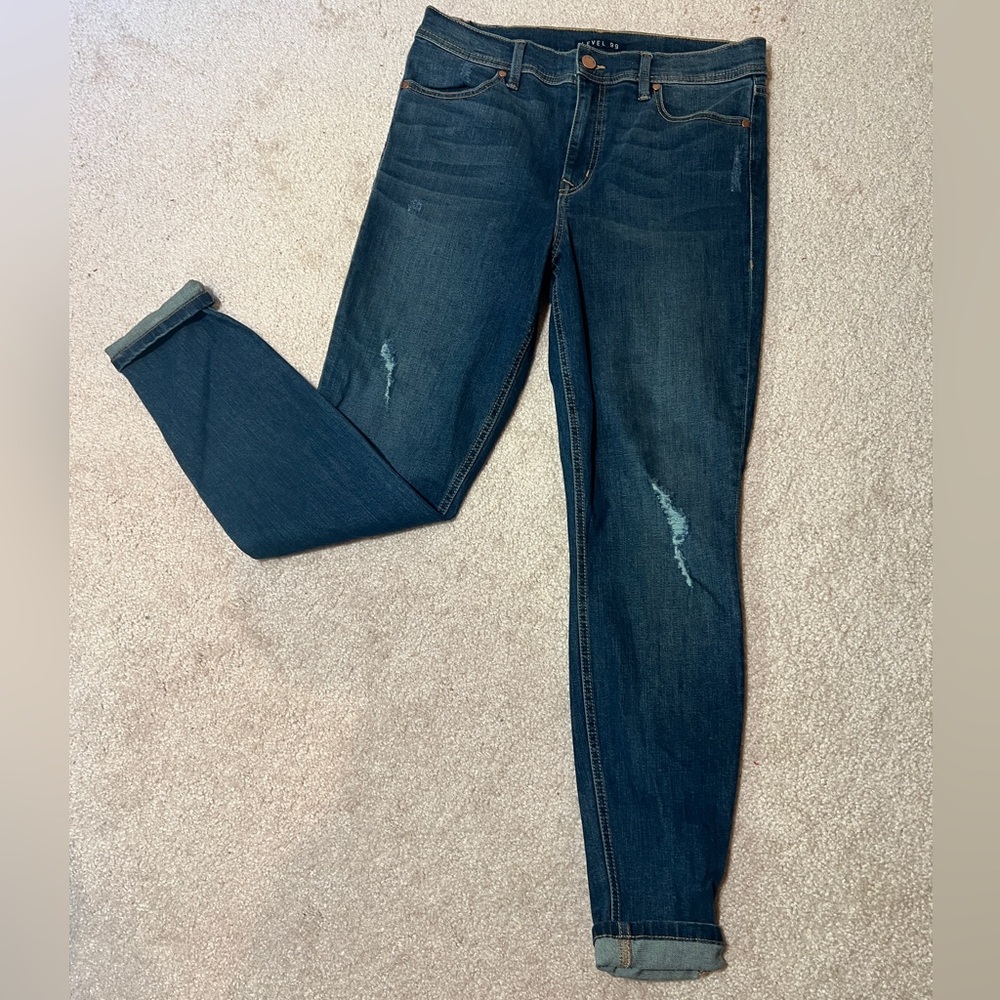 New Level 99 Jeans sz 31 High Rise Skinny Tanya Distressed YF2897